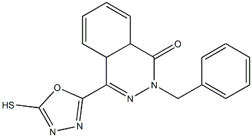 2-benzyl-4-(5-mercapto-1,3,4-oxadiazol-2-yl)-4a,8a-dihydrophthalazin-1(2H)-one 구조식 이미지