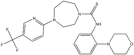 N1-(2-morpholinophenyl)-4-[5-(trifluoromethyl)-2-pyridyl]-1,4-diazepane-1-carbothioamide Structure