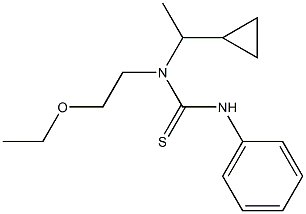 N-(1-cyclopropylethyl)-N-(2-ethoxyethyl)-N'-phenylthiourea Structure