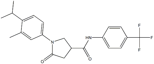 1-(4-isopropyl-3-methylphenyl)-5-oxo-N-[4-(trifluoromethyl)phenyl]-3-pyrrolidinecarboxamide 구조식 이미지