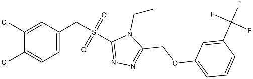 3-[(3,4-dichlorobenzyl)sulfonyl]-4-ethyl-5-{[3-(trifluoromethyl)phenoxy]methyl}-4H-1,2,4-triazole Structure