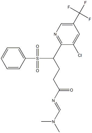 4-[3-chloro-5-(trifluoromethyl)-2-pyridinyl]-N-[(dimethylamino)methylene]-4-(phenylsulfonyl)butanamide 구조식 이미지