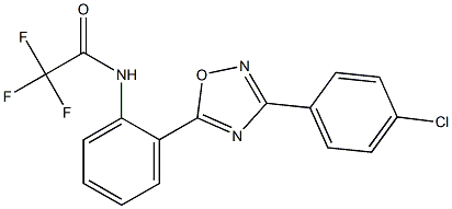 N1-{2-[3-(4-chlorophenyl)-1,2,4-oxadiazol-5-yl]phenyl}-2,2,2-trifluoroacetamide 구조식 이미지