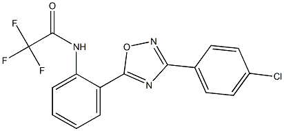 N1-{2-[3-(4-chlorophenyl)-1,2,4-oxadiazol-5-yl]phenyl}-2,2,2-trifluoroacetamide Structure