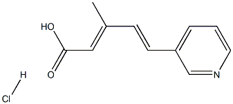 3-methyl-5-(3-pyridyl)penta-2,4-dienoic acid hydrochloride Structure