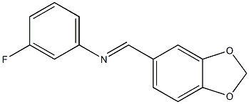 N1-(1,3-benzodioxol-5-ylmethylidene)-3-fluoroaniline Structure