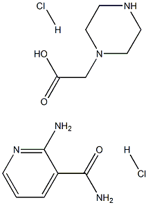 Piperazinoacetic acid-(2-aminopyridin)-amid 2HCl 구조식 이미지