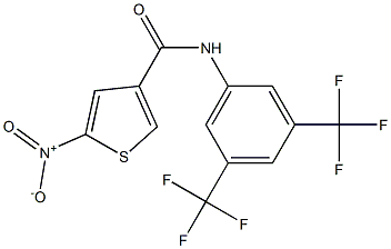 N3-[3,5-di(trifluoromethyl)phenyl]-5-nitrothiophene-3-carboxamide 구조식 이미지