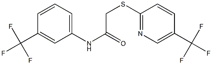 N1-[3-(trifluoromethyl)phenyl]-2-{[5-(trifluoromethyl)-2-pyridyl]thio}acetamide 구조식 이미지