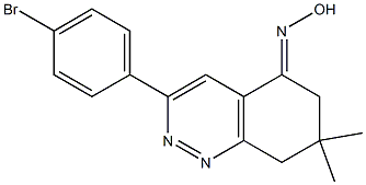 3-(4-bromophenyl)-7,7-dimethyl-7,8-dihydro-5(6H)-cinnolinone oxime 구조식 이미지