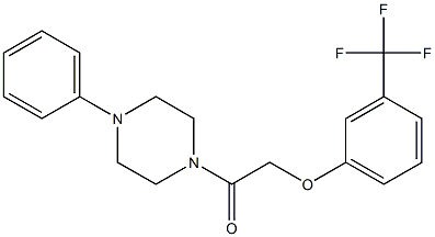 1-(4-phenylpiperazino)-2-[3-(trifluoromethyl)phenoxy]-1-ethanone 구조식 이미지