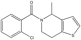 (2-chlorophenyl)(4-methyl-4,5,6,7-tetrahydrothieno[3,2-c]pyridin-5-yl)metha none Structure