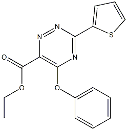 ethyl 5-phenoxy-3-(2-thienyl)-1,2,4-triazine-6-carboxylate 구조식 이미지