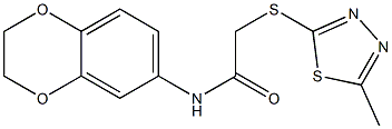 N1-(2,3-dihydro-1,4-benzodioxin-6-yl)-2-[(5-methyl-1,3,4-thiadiazol-2-yl)thio]acetamide Structure