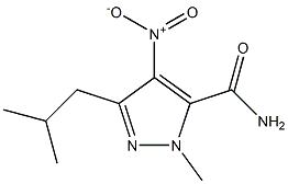 3-isobutyl-1-methyl-4-nitro-1H-pyrazole-5-carboxamide 구조식 이미지
