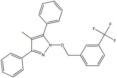 4-methyl-3,5-diphenyl-1-{[3-(trifluoromethyl)benzyl]oxy}-1H-pyrazole 구조식 이미지