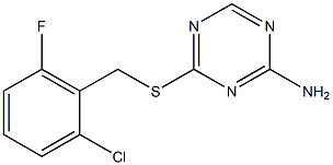 4-[(2-chloro-6-fluorobenzyl)thio]-1,3,5-triazin-2-amine Structure
