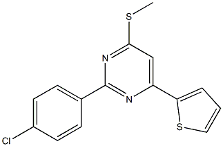 2-(4-chlorophenyl)-4-(methylthio)-6-(2-thienyl)pyrimidine Structure