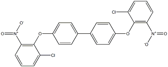 4,4'-bis(2-chloro-6-nitrophenoxy)-1,1'-biphenyl Structure