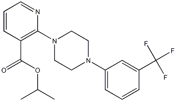 isopropyl 2-{4-[3-(trifluoromethyl)phenyl]piperazino}nicotinate 구조식 이미지