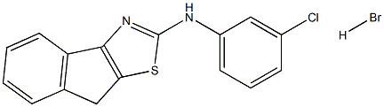 N2-(3-chlorophenyl)-8H-indeno[1,2-d][1,3]thiazol-2-amine hydrobromide Structure