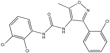 N-[3-(2-chlorophenyl)-5-methylisoxazol-4-yl]-N'-(2,3-dichlorophenyl)urea 구조식 이미지