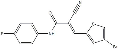 N1-(4-fluorophenyl)-3-(4-bromo-2-thienyl)-2-cyanoacrylamide Structure