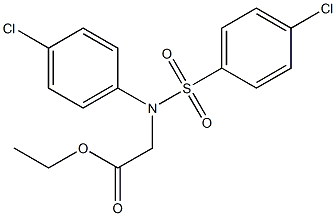 ethyl 2-{4-chloro[(4-chlorophenyl)sulfonyl]anilino}acetate Structure