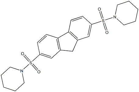 1-{[7-(piperidinosulfonyl)-9H-fluoren-2-yl]sulfonyl}piperidine 구조식 이미지