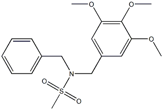 N-benzyl-N-(3,4,5-trimethoxybenzyl)methanesulfonamide 구조식 이미지