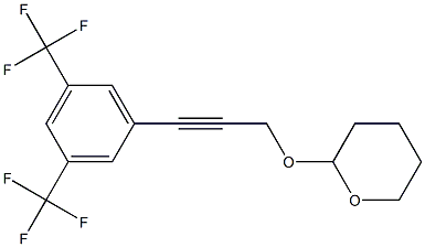 2-({3-[3,5-di(trifluoromethyl)phenyl]prop-2-ynyl}oxy)tetrahydro-2H-pyran 구조식 이미지