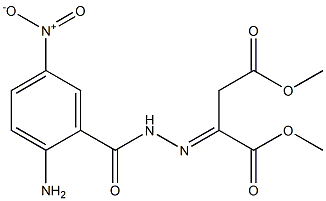 dimethyl 2-[2-(2-amino-5-nitrobenzoyl)hydrazono]succinate 구조식 이미지