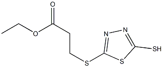 ethyl 3-[(5-mercapto-1,3,4-thiadiazol-2-yl)thio]propanoate 구조식 이미지