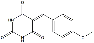 5-(4-methoxybenzylidene)hexahydropyrimidine-2,4,6-trione 구조식 이미지