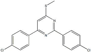 2,4-di(4-chlorophenyl)-6-(methylthio)pyrimidine Structure