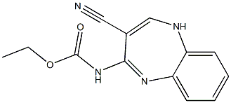 ethyl N-(3-cyano-1H-1,5-benzodiazepin-4-yl)carbamate Structure