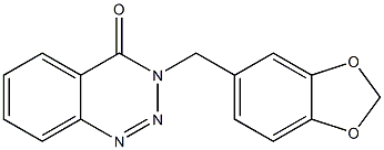 3-(1,3-benzodioxol-5-ylmethyl)-1,2,3-benzotriazin-4(3H)-one Structure