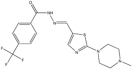 N'-{(E)-[2-(4-methylpiperazino)-1,3-thiazol-5-yl]methylidene}-4-(trifluoromethyl)benzenecarbohydrazide 구조식 이미지