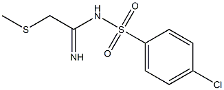 N1-[2-(methylthio)ethanimidoyl]-4-chlorobenzene-1-sulfonamide Structure