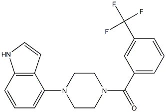 [4-(1H-indol-4-yl)piperazino][3-(trifluoromethyl)phenyl]methanone 구조식 이미지