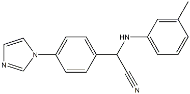 2-[4-(1H-imidazol-1-yl)phenyl]-2-(3-toluidino)acetonitrile 구조식 이미지