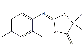 N1-(4,4-dimethyl-5-methylidene-1,3-thiazolan-2-yliden)-2,4,6-trimethylaniline Structure