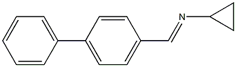 N-([1,1'-biphenyl]-4-ylmethylene)-N-cyclopropylamine 구조식 이미지