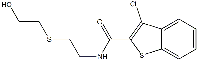 N2-{2-[(2-hydroxyethyl)thio]ethyl}-3-chlorobenzo[b]thiophene-2-carboxamide 구조식 이미지