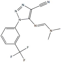 N'-{4-cyano-1-[3-(trifluoromethyl)phenyl]-1H-1,2,3-triazol-5-yl}-N,N-dimethyliminoformamide Structure