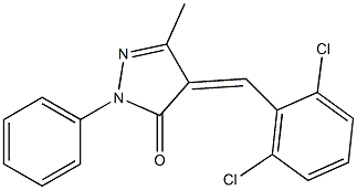 4-(2,6-dichlorobenzylidene)-3-methyl-1-phenyl-4,5-dihydro-1H-pyrazol-5-one Structure