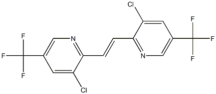 3-chloro-2-{(E)-2-[3-chloro-5-(trifluoromethyl)-2-pyridinyl]ethenyl}-5-(trifluoromethyl)pyridine Structure