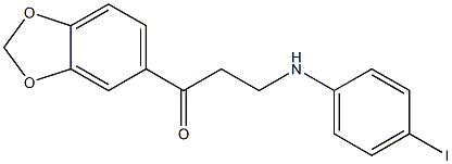 1-(1,3-benzodioxol-5-yl)-3-(4-iodoanilino)-1-propanone 구조식 이미지