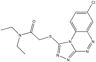 N1,N1-diethyl-2-[(7-chlorobenzo[e][1,2,4]triazolo[3,4-c][1,2,4]triazin-1-yl)thio]acetamide Structure