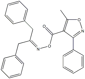 4-({[(1-benzyl-2-phenylethylidene)amino]oxy}carbonyl)-5-methyl-3-phenylisoxazole 구조식 이미지